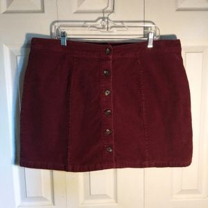 Dark red corduroy skirt size 3X